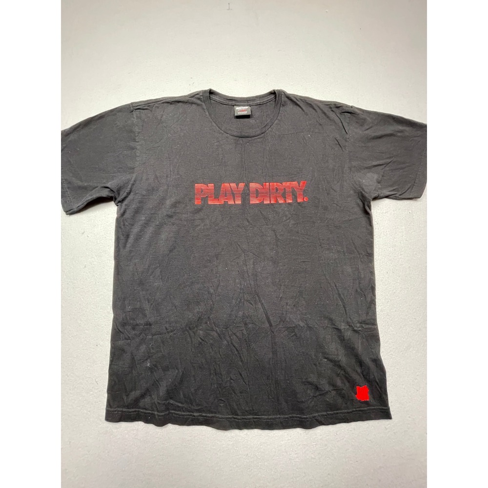 Undefeated T Shirt 100% Cotton Black Red Play Dirty XL Mens